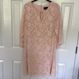 Blush dress size 10 lined 100% polyester.